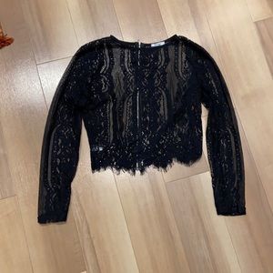 Lace see through top